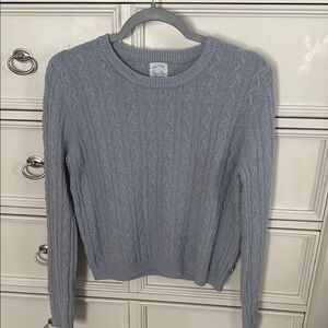COPY - Hippie Rose Light Blue Cable Knit Crew Neck Sweater